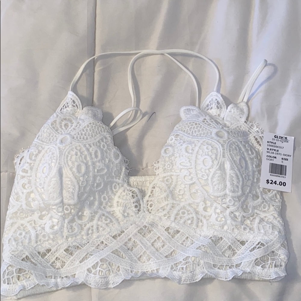 white bralette *NEW W TAGS*